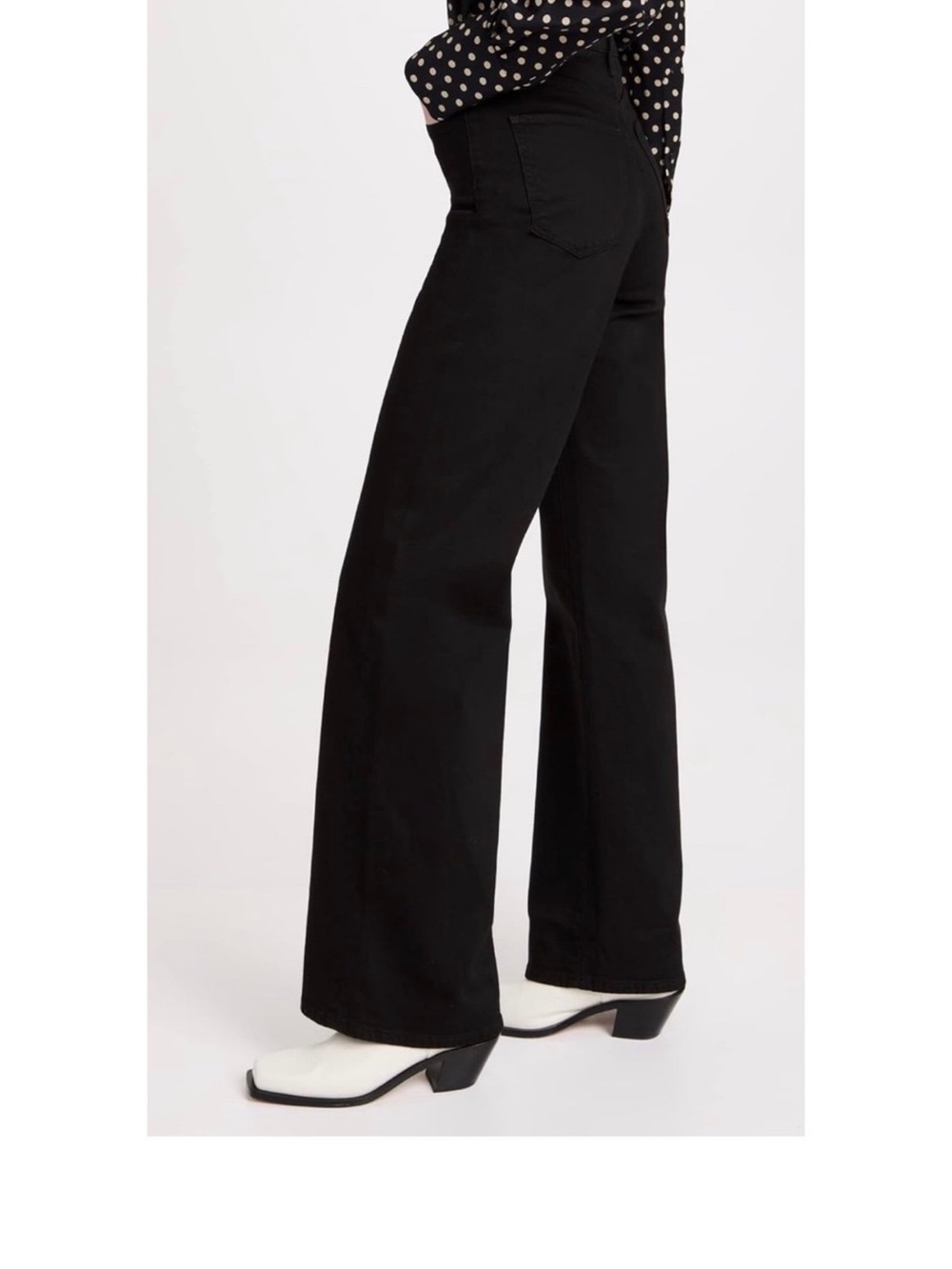 High-Rise Straight Leg Women’s Jeans — Black - Picture 3 of 4